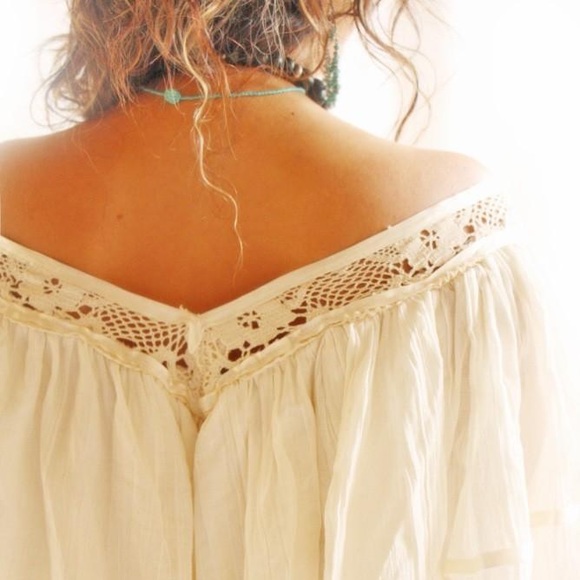 Mexican Boho Top Mini Dress Crochet Blouse - Picture 3 of 4